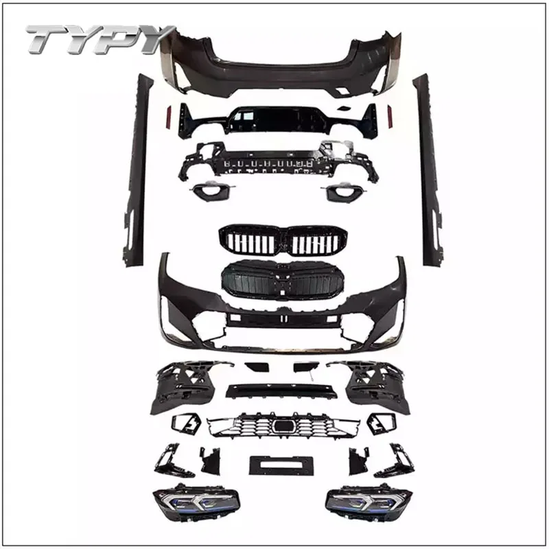 Car 3 Series G20 2019-2021 Upgrade 2023 Year 3 Series Body Kit Bumper Front Grille With Head Light For BMW 3 Series G20