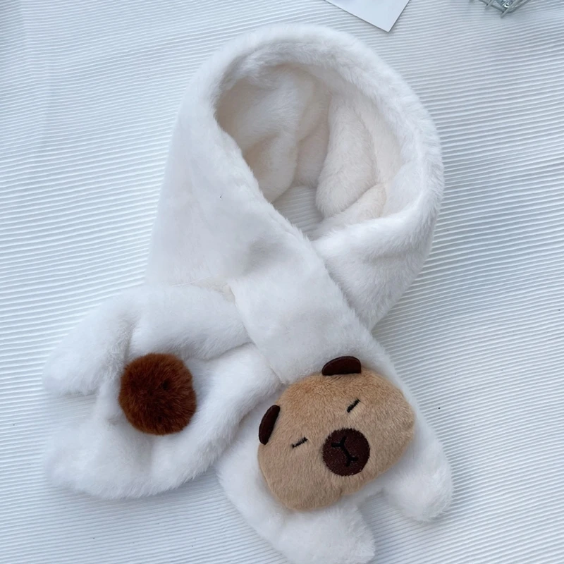 

Soft Plush Capybara Themed Gloves and Mittens Outdoor Winter Wear for All Ages