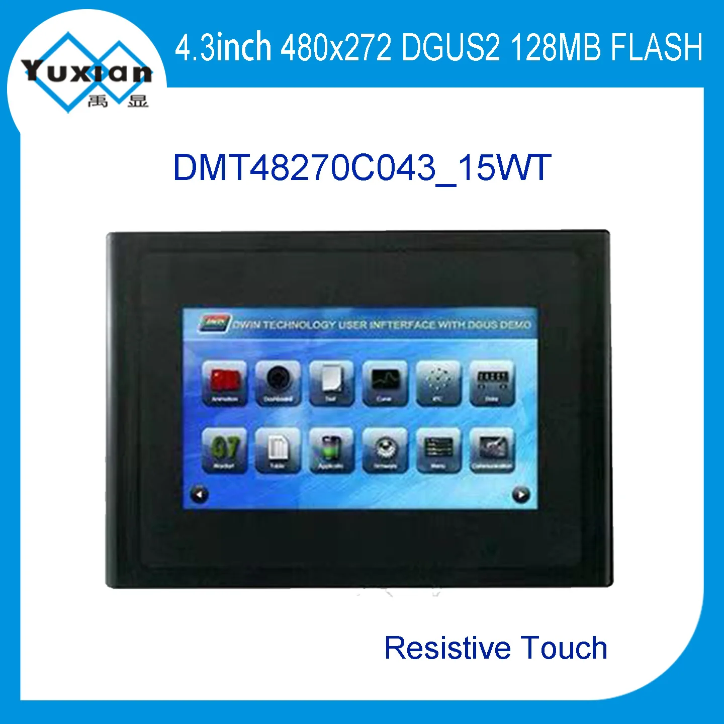 DMT48270C043_15WT HMI  Smart TFT Lcd Display 4.3 