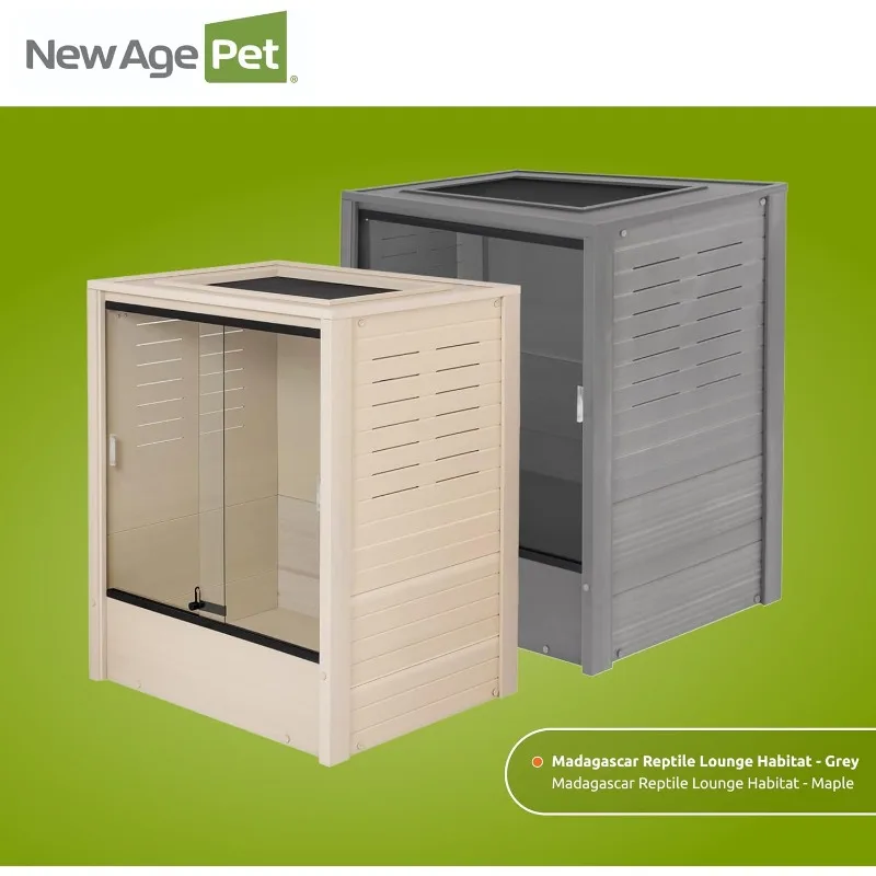 موئل صالة الزواحف العمودي مدغشقر، (30 بوصة طول × 24 بوصة عرض × 36 بوصة ارتفاع) قفص الحرباء Arboreal مصنوع من ECOFLEX ® ، غير #6