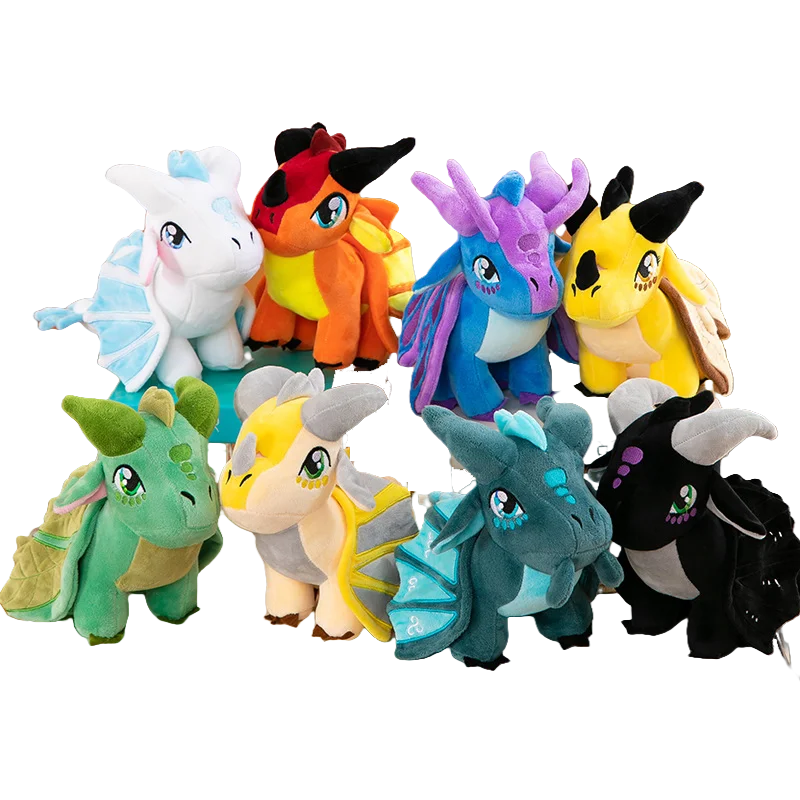 New wings of fire dragon plush toy.Colorful big-eyed dragon dolls are soft but not easily deformed.room decoration.Holiday gift