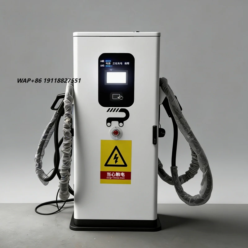 New Dual-Gun Floor-Standing Portable DC Charging Station (Cableless) CCS/GB/Type1/Type2 Interfaces 200V-1000V Input 30 kW CE