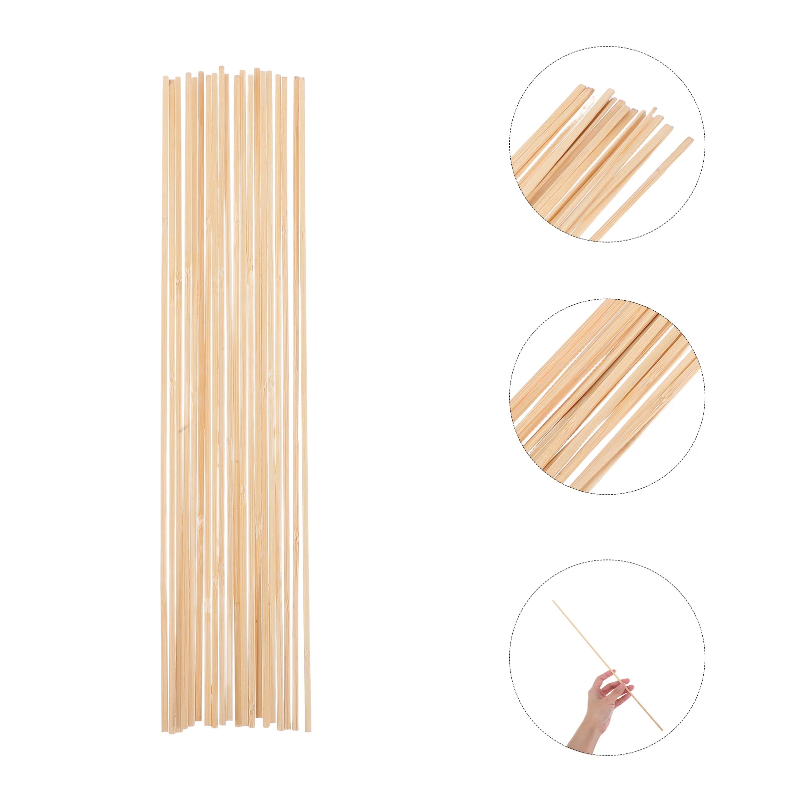 20 peças hastes finas de bambu kite artesanato bastões de suporte leves solução de economia suave projetos infantis