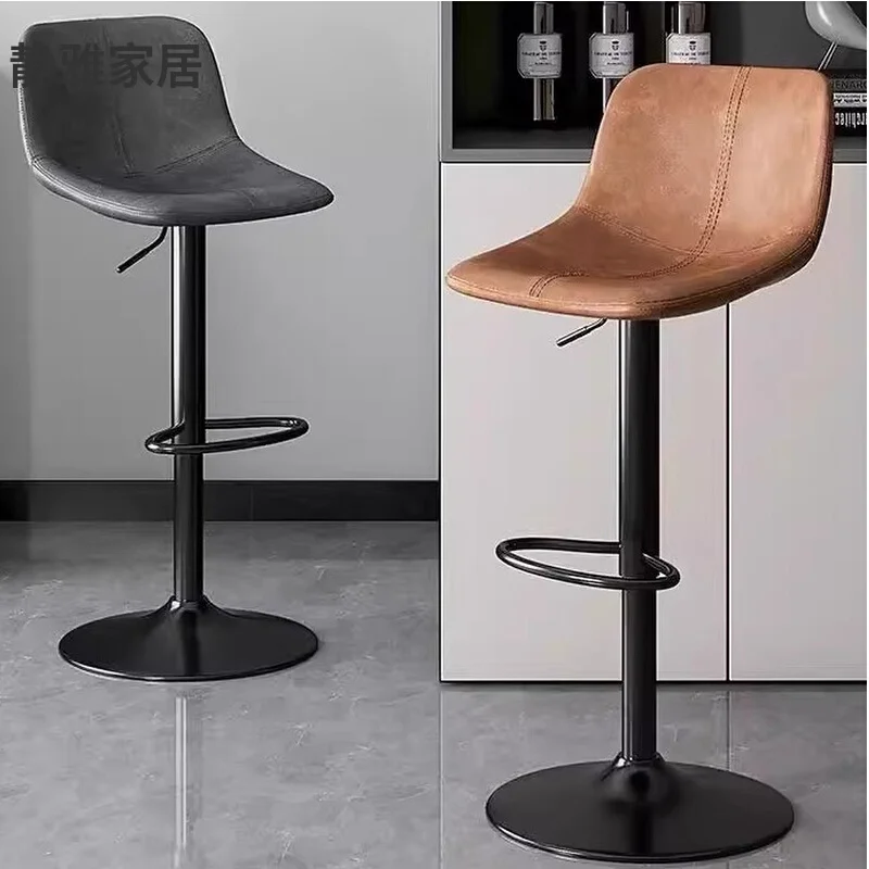 Home furniture kitchen Lightweight chair restaurant chaise swivel chair Home high bar stool counter with backrest luxury chaise