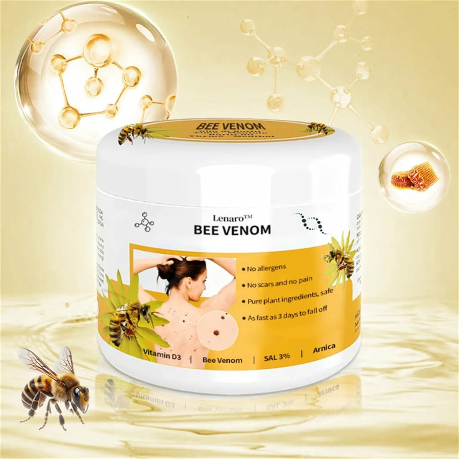 Crema de Venom de abeja para reparación de piel de manos y pies, para el cuidado de la piel crema hidratante y alisadora, regalo para el cuidado corporal, 30g