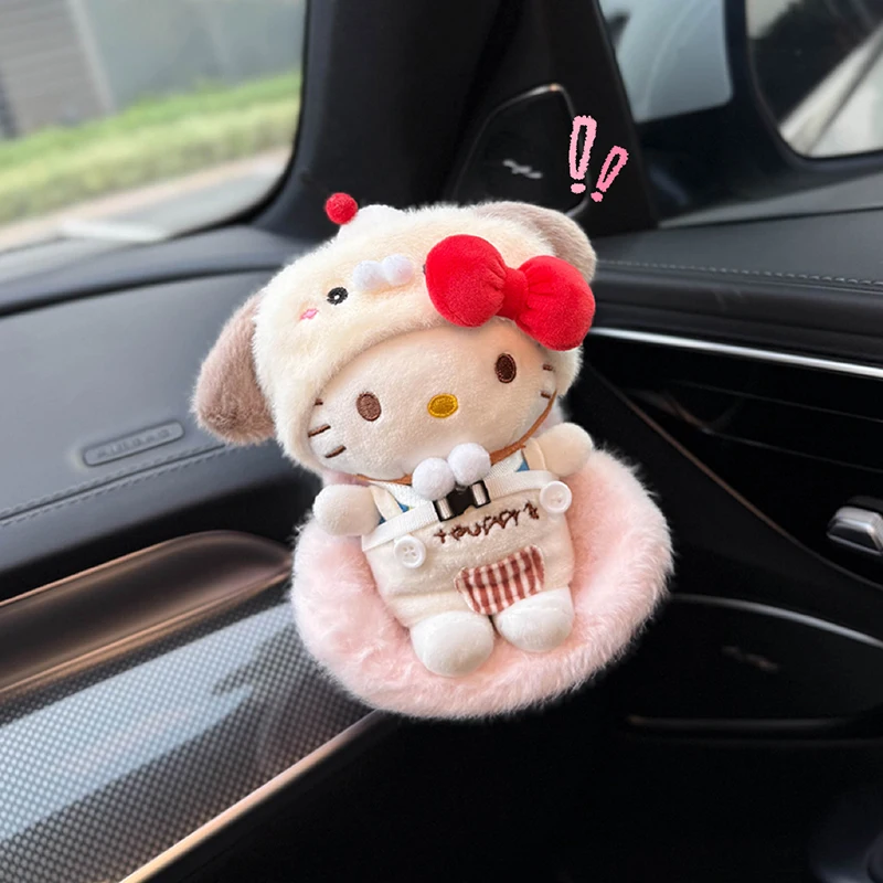 

2025 New Hello Kitty Car Doll Safety Seat Car Air Outlet Air Conditioning Decoration Ornament for High-end