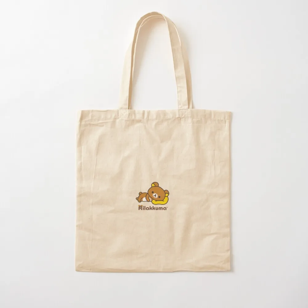 Rilakkuma Bear Tote Bag supermarket folding bag Women's bags Canvas Tote Bag