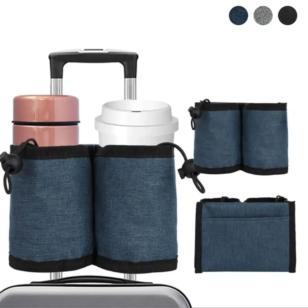 

with Bottle Organizer Luggage Handle Bag Portable Oxford Cloth Suitcase 2 Cup Holder Universal Luggage Coffee Mug Holder