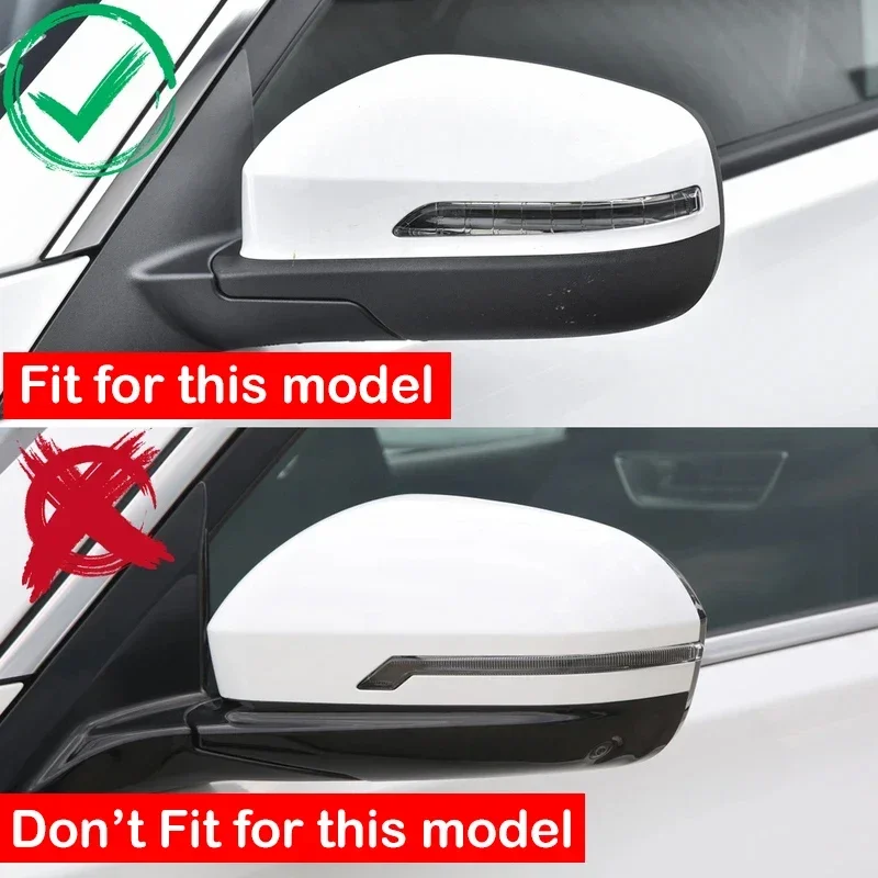 For Chery Tiggo 8 Pro MAX 2018-2022 Car Sticker Rearview Side Mirror Cover Wing Cap Exterior Door Rear View Case Trim Silver ABS