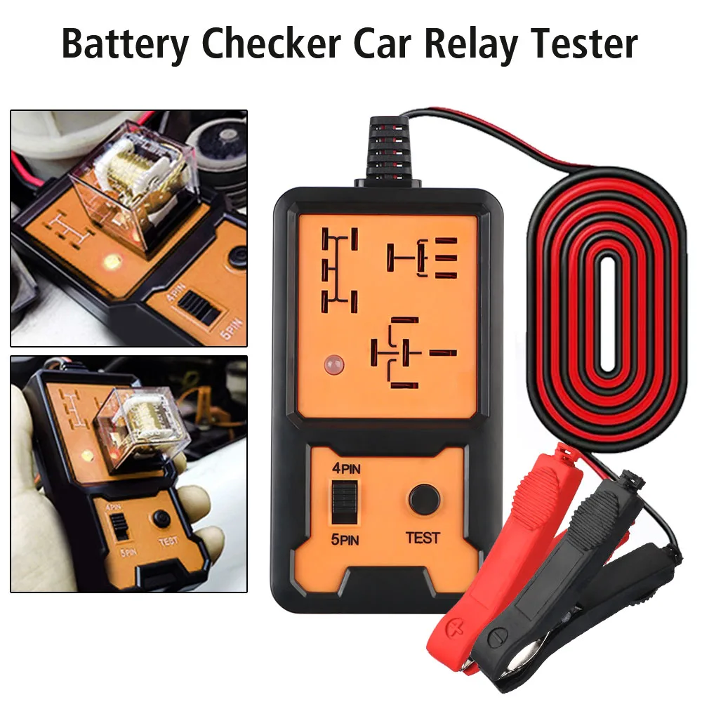 1pc LED Indicator Light Car Battery Checker, Automotive Electronic Relay Tester, Car Relay Tester, Universal, 12V