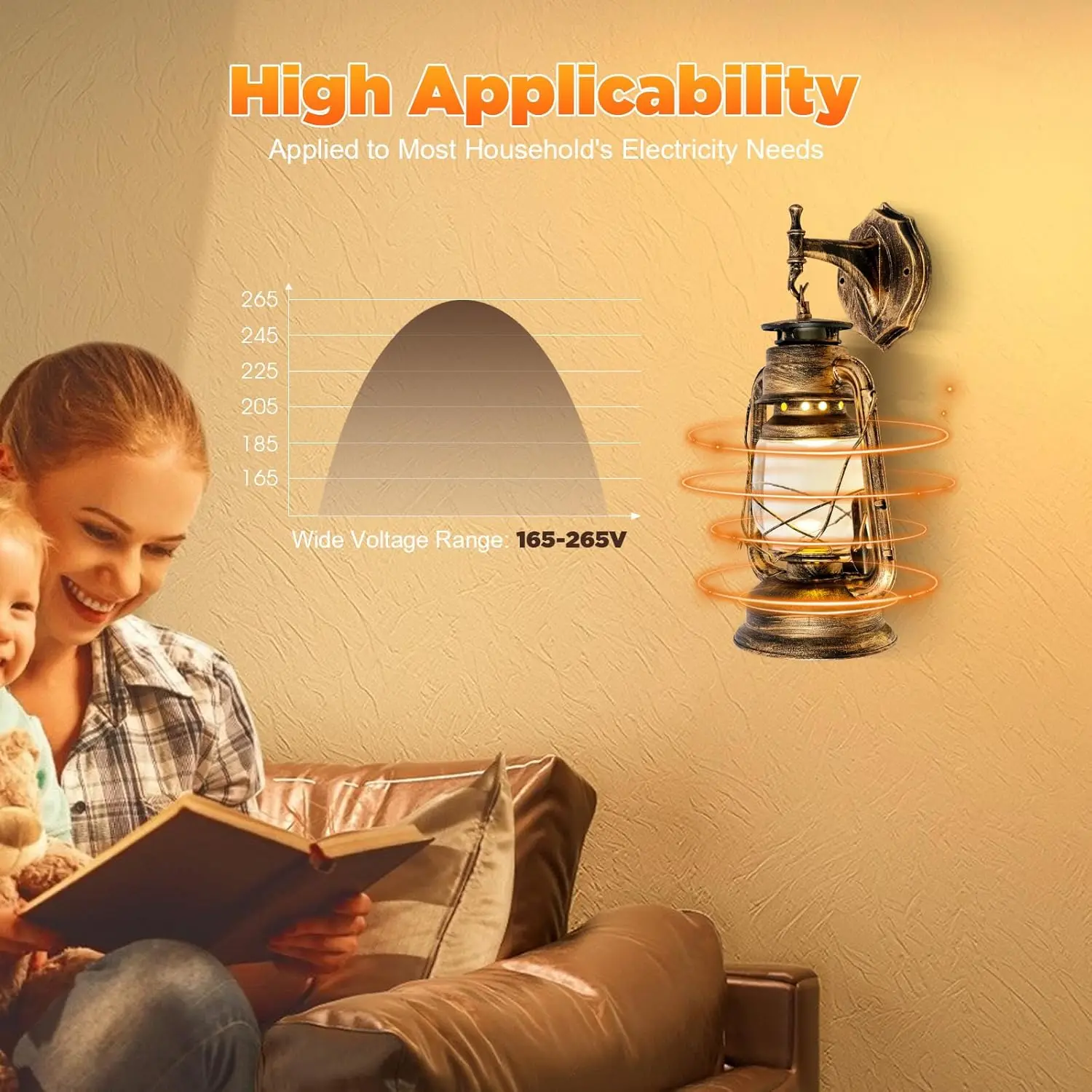 ريفي الجدار الشمعدان فانوس، مزرعة خمر فانوس مصباح E27 الجدار تركيب المصابيح داخلي في الهواء الطلق الجدار الشمعدان الديكور #5