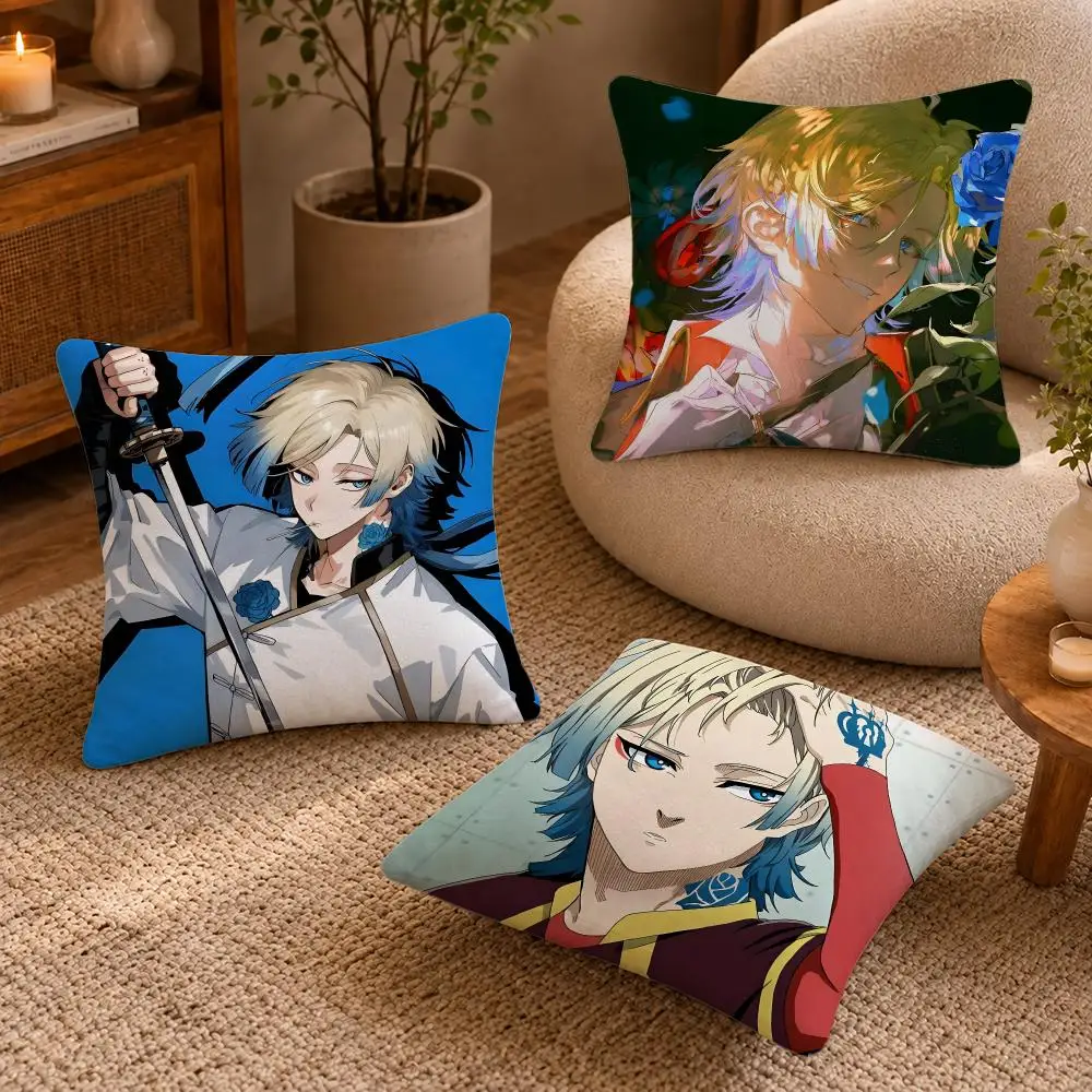 Anime Michael Kaiser Cushion Cover Short-Plush Cushion Cover Pillowcase — Suitable for Sofas Bedrooms and Home Decor