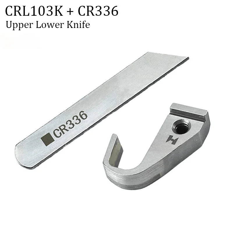 CRL103K & CR336 Upper & Lower Blade Set, Spare Parts for Silver Arrow C007K / C858K Cylinder Bed Interlock Sewing Machine