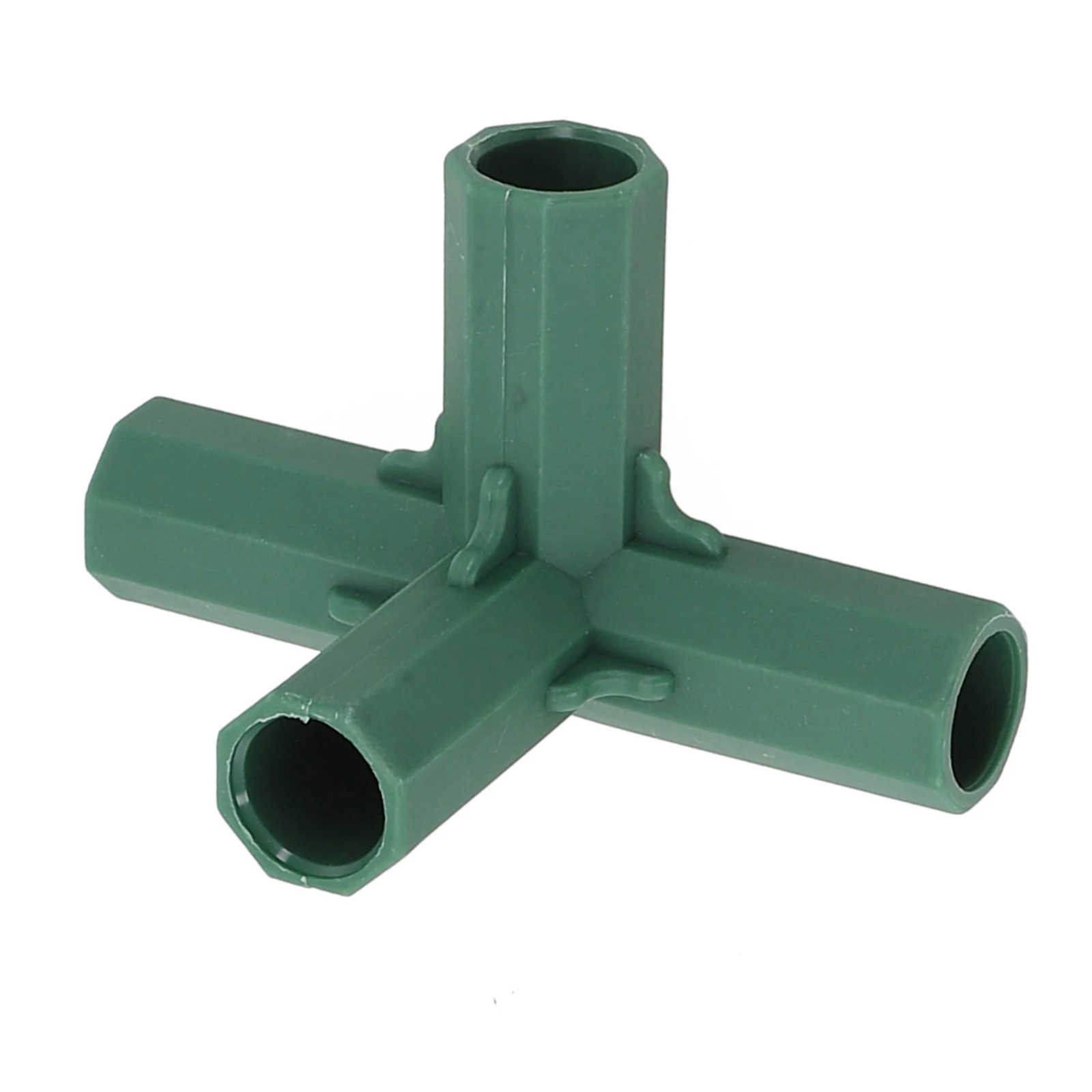 4Pcs 16mm Plastic Greenhouse Frame Building Connectors Green Outdoor Garden Structure Pole Joints Adapter DIY 3 Way Bracket