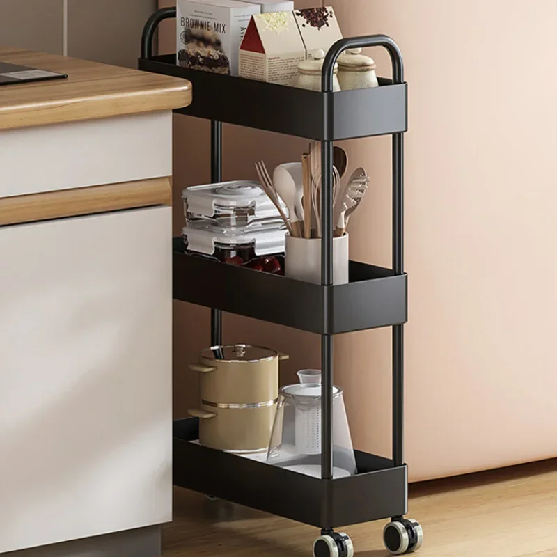 Crack rack kitchen multifunctional storage cabinet narrow trolley removable bathroom locker