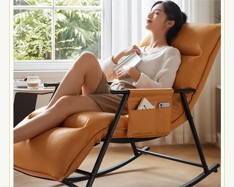 تصميم حديث متين وقابل للتعديل للجلوس والكذب كرسي هزاز كرسي هزاز للترفيه #6