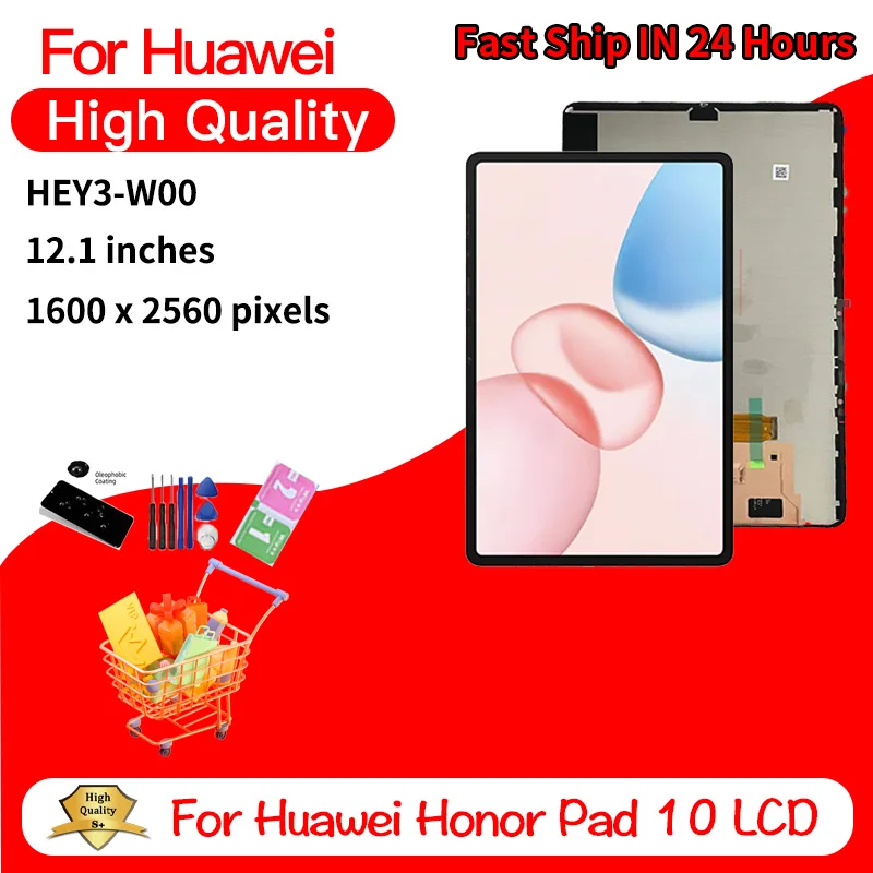 

12.1'' NEW For Huawei Honor Pad 10 HEY3 LCD Display Touch Screen Digitizer Panel Assembly For Honor Pad10 HEY3-W09 HEY3-W00 LCD