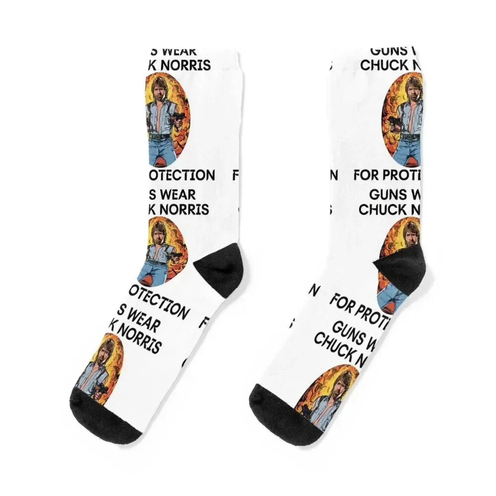 Guns Wear Chuck Norris... Socks bright garter happy luxe Socks Woman Men's