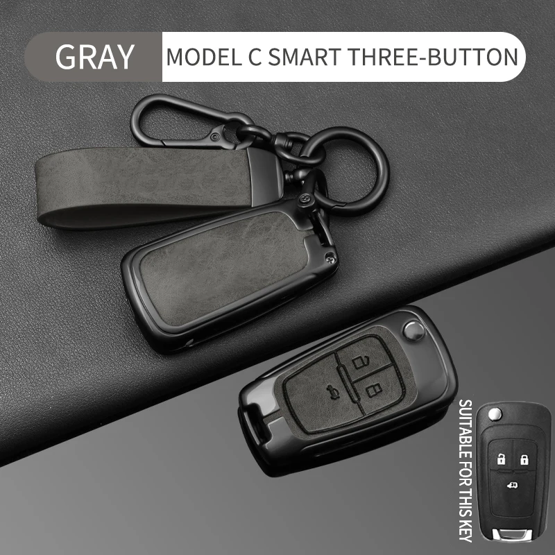 Leder-Autoschlüsselhülle, vollständige Abdeckung für Buick Chevrolet Cruze Opel Vauxhall Astra J Corsa Insignia Mokka Encore Zubehör