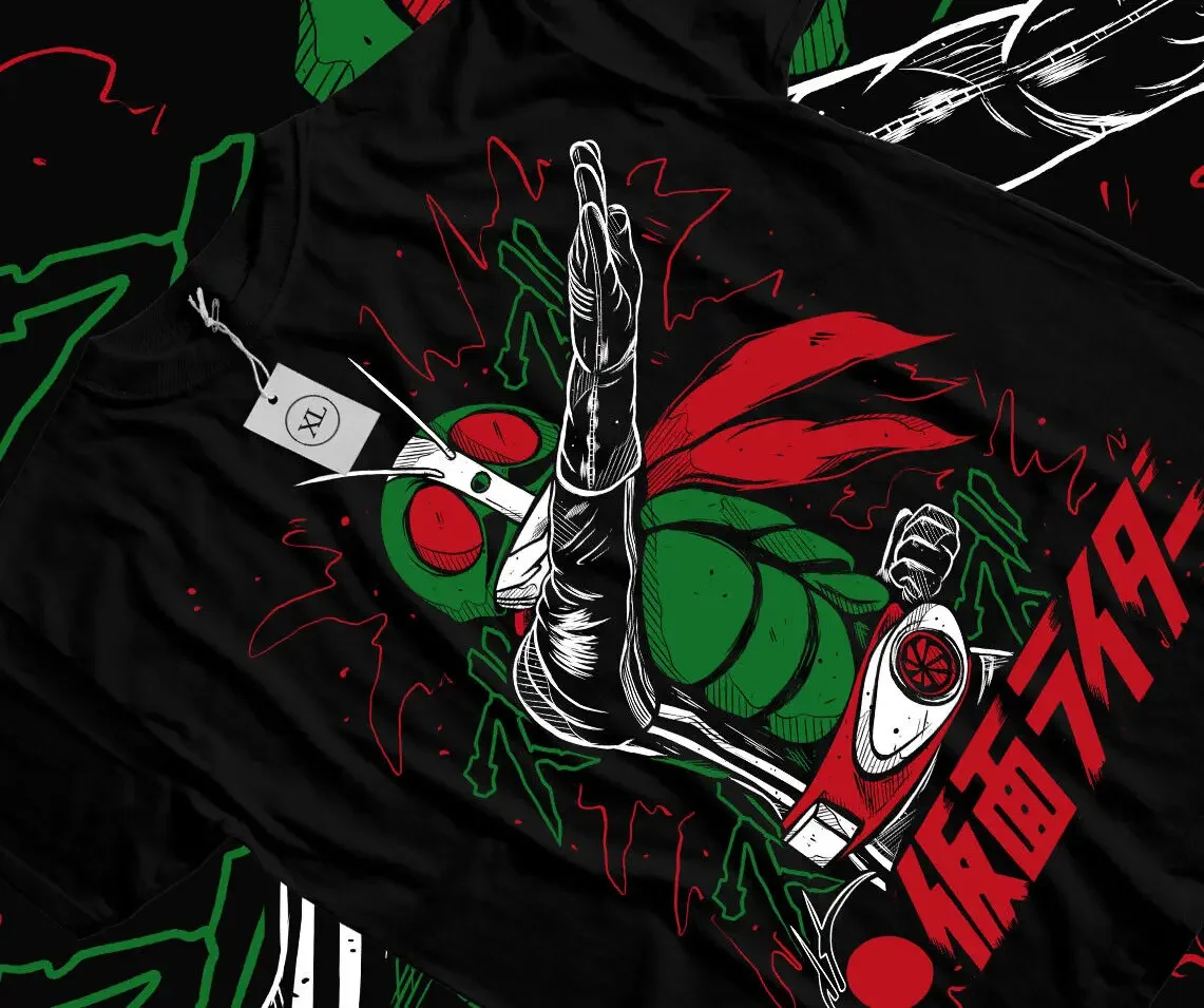 Anime Kamen Rider T-shirt Masked  Gift Shirt Unisex Short Sleeve All Size