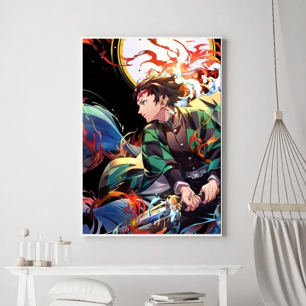 1pc Frameless Classic Anime Demon Slayer Poster Prints Poster Wall Painting Bedroom Living Room Wall Bar Restaurant Sticker Larg view 5