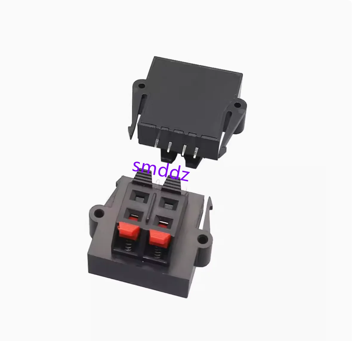 20pcs / Single row 4P spring wiring base speaker terminal WP4-11 wire clamp four foot horizontal straight insertion test clamp