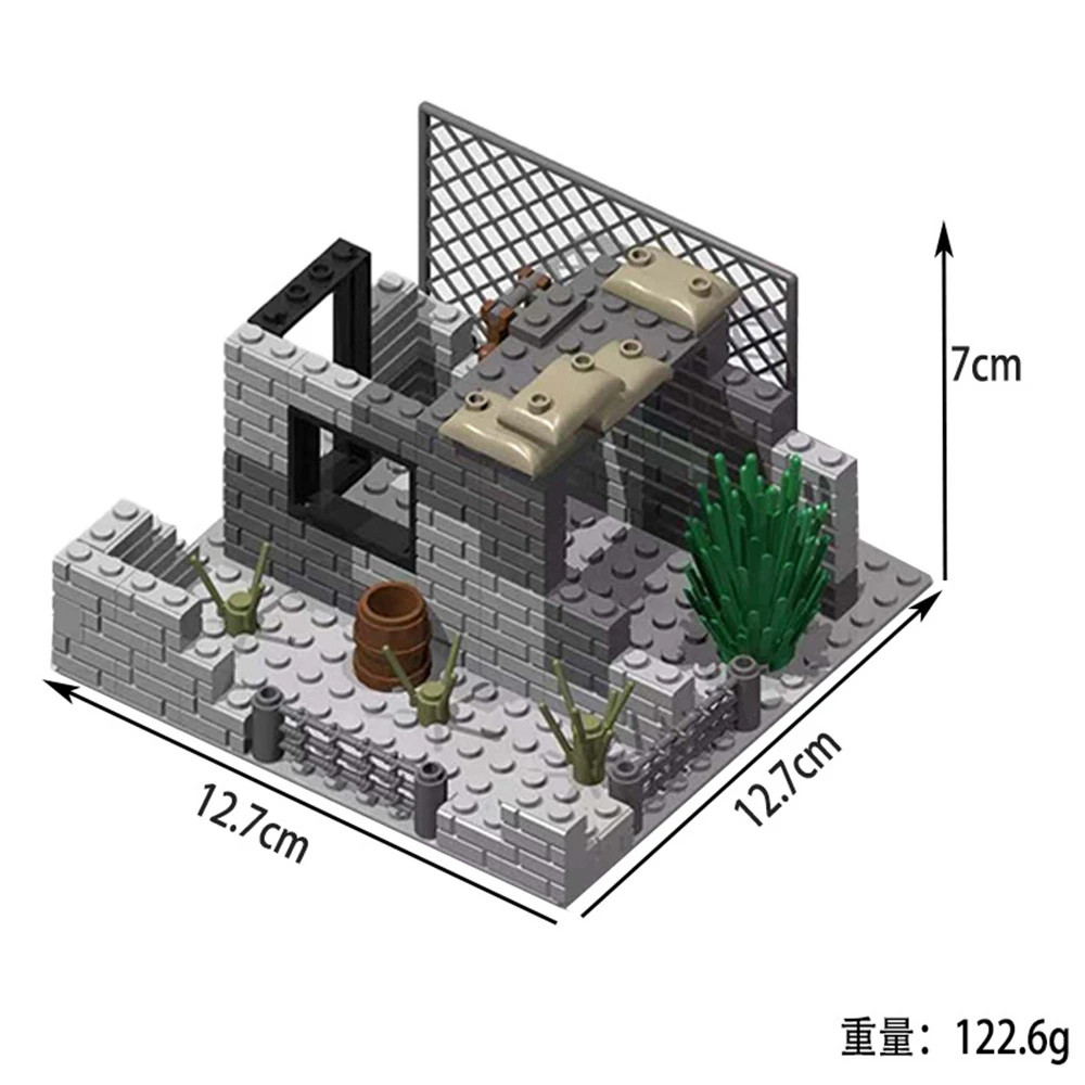 Żołnierze Armii z II Wojny Światowej, Baza Wojskowa z II Wojny Światowej, Wieża Obserwacyjna, Strażnik, Model do Składania, Klocki, Zabawki DIY dla Dzieci