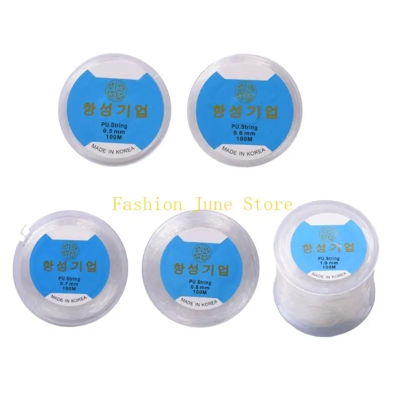 

N5KA Clear Stretchy Cord 100M Roll for Jewelry Designs With Various Beads and Decorative Craft Works