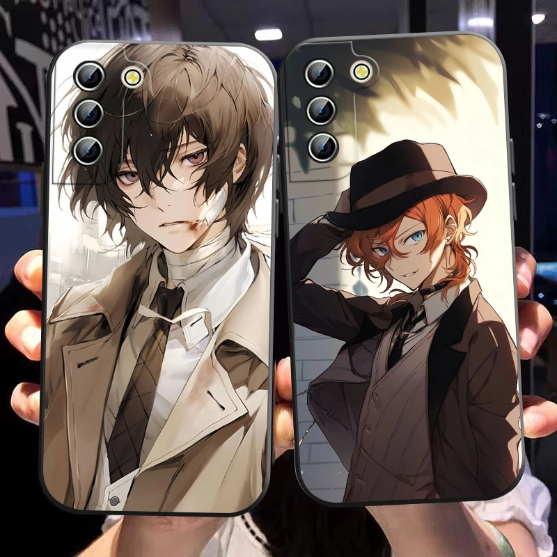 Bungo Stray Dogs Dazai Osamu Phone Case For Samsung S24 S23 S22 S21 S20 FE S10 S10e Ultra Plus Lite Black Soft Cover