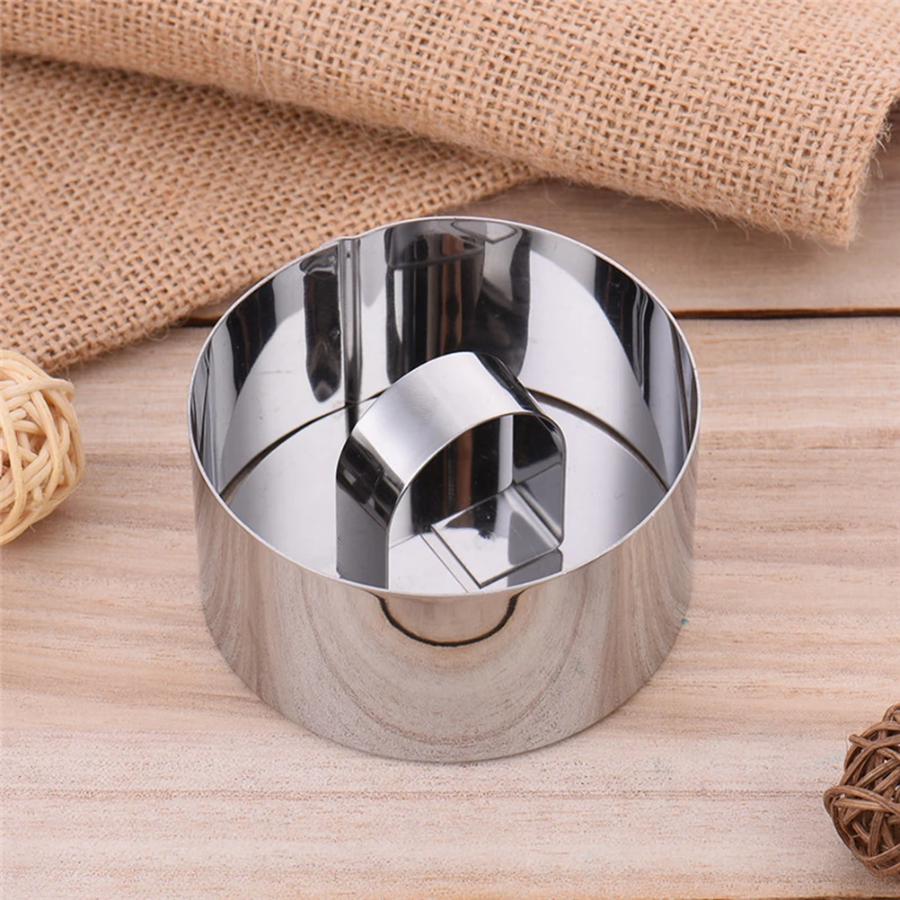 

6pcs Stainless Steel Mousse Circle Baking Molds for Cookies Cakes Sushi Rice Pusher Easy Cleaning DIY Family Fun