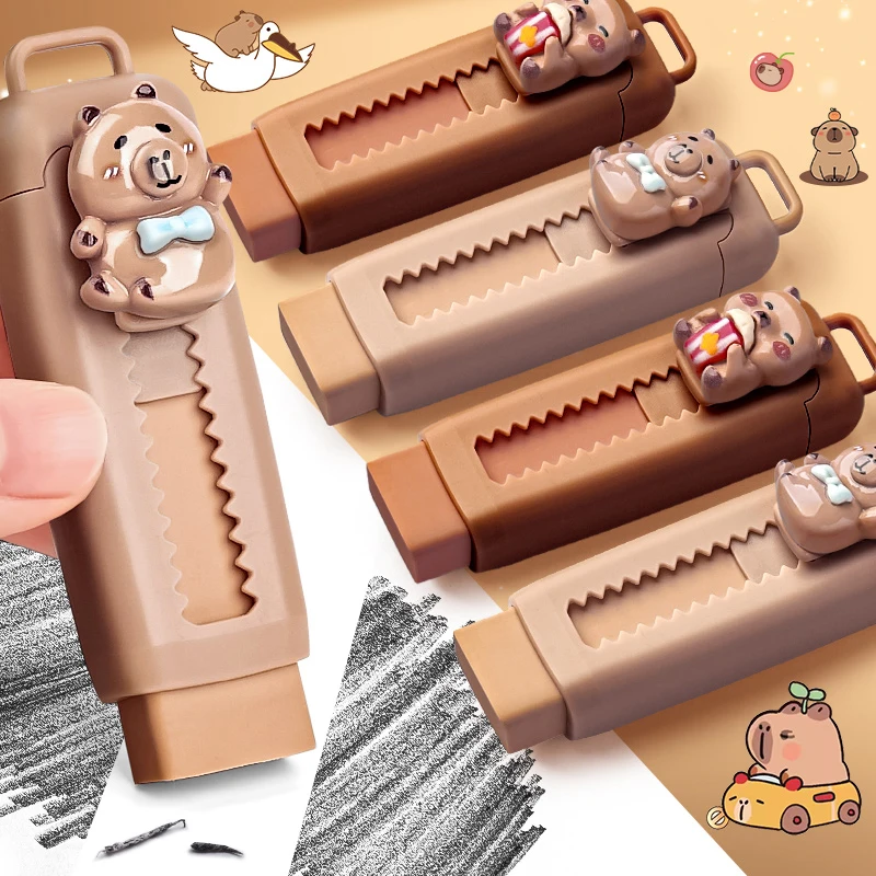 Papelería Kawaii, Papelería Estética, Artículos de Oficina para el Hogar, Artículos Escolares, Regalo para Niños, Borrador, Borrador de Capibara Bonito, Borrador Divertido de Goma