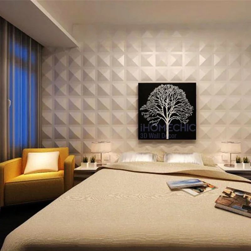 30x30cm 3D Wall Panel Geometric solid 3d Stone brick Living Room TV Background Decal Tile Mold 3D wall sticker bathroom kitchen