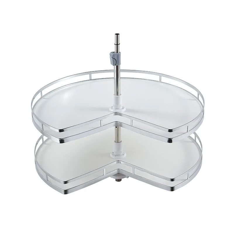 

Двухуровневые сменные полки для вращающегося органайзера Lazy Susan с регулируемой высотой для нижней полки шкафа (не для крепления на дверь)