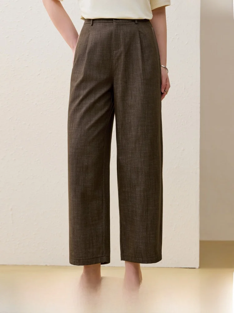 

Comfortable Nine-Piece Pants High Waist Slimming Versatile plus Size Women's Clothing Summer New Arrival Straight Leg Pants