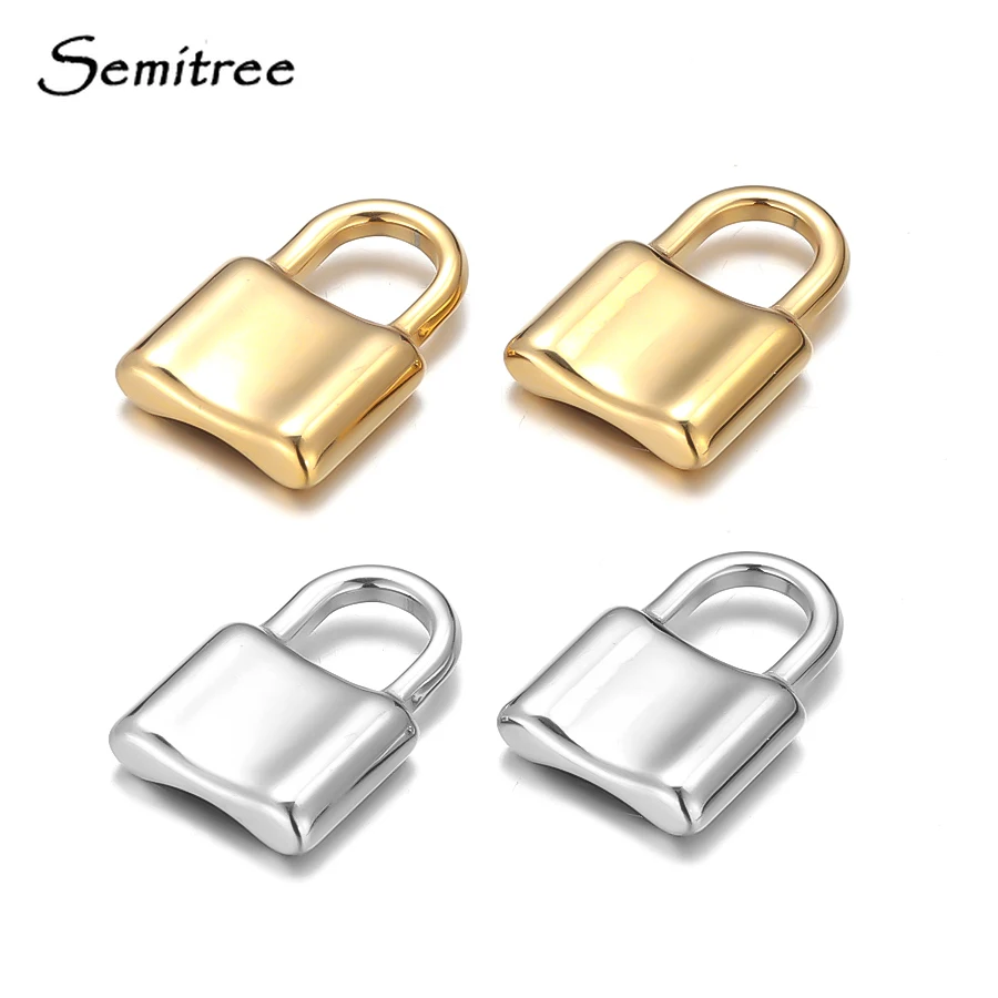 5pcs 304 Stainless Steel Lock Charms Hip Hop Necklace Pendant PadLock for DIY Jewelry Making Accessories Wholesale Supplies