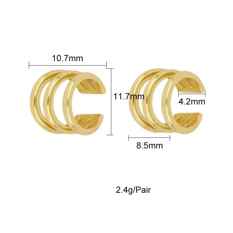 CRMYA orecchini a Clip a cerchio placcati in oro per le donne orecchini a cerchio con zirconi Color CZ orecchini a bottone con ape 2022 gioielli da