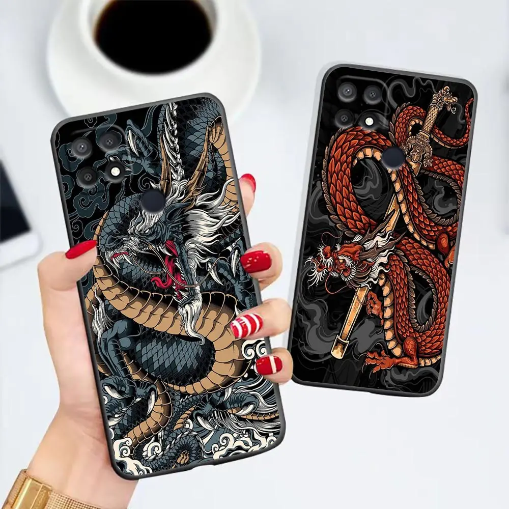 

Symbol Of Dragon And Tiger Case For OPPO A98 A95 A96 A97 A94 A93 A92S A91 A78 A76 A74 A71 A57 A55 A53 A17 A16 A15 TPU Case Funda