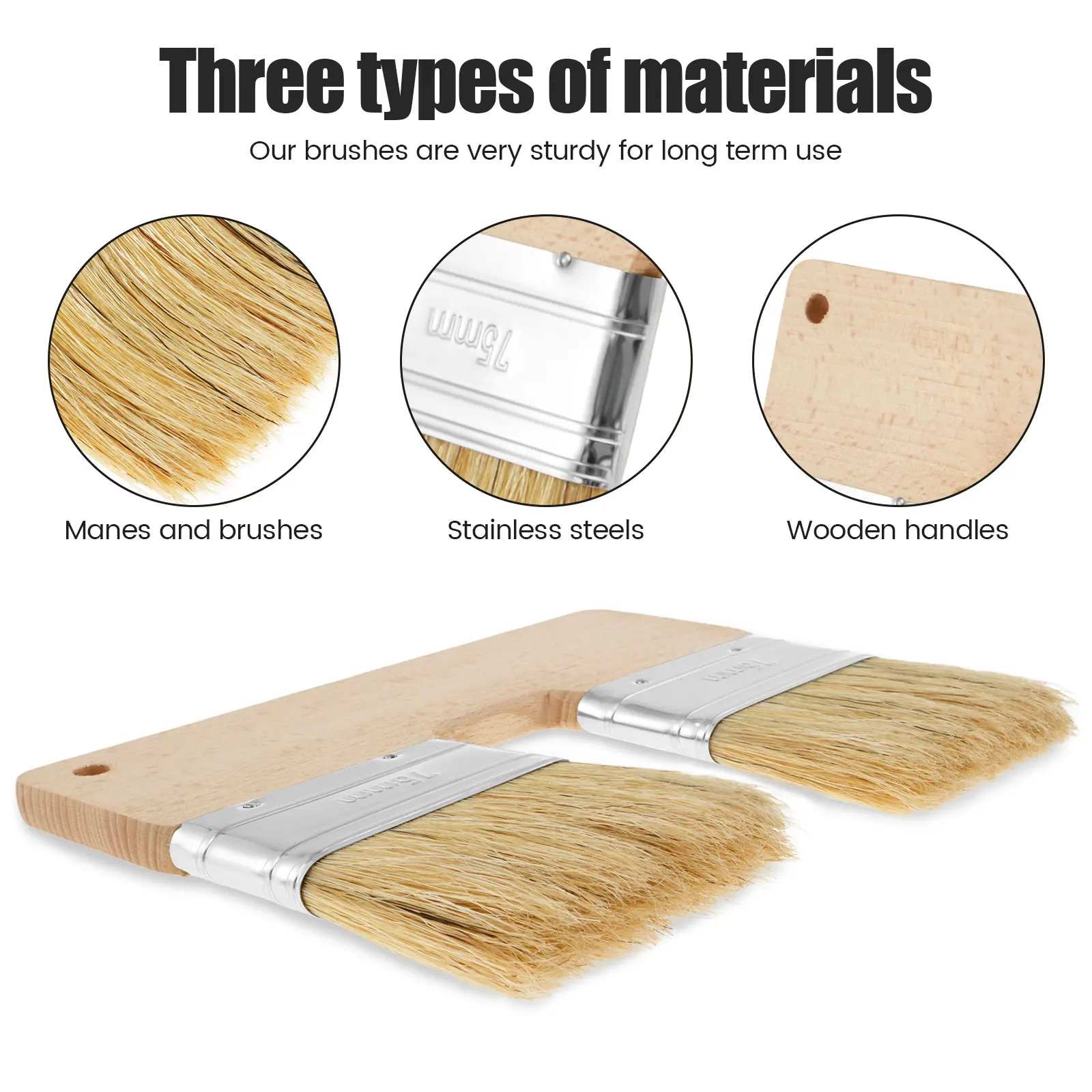 فرشاة طلاء مزدوجة على شكل حرف U فرشاة مزدوجة اللون يمكنك صنعها بنفسك لوازم الحرف اليدوية فرشاة مسطحة مقبض خشبي لأغراء الطلاء والبقع وزيت الألوان المائية