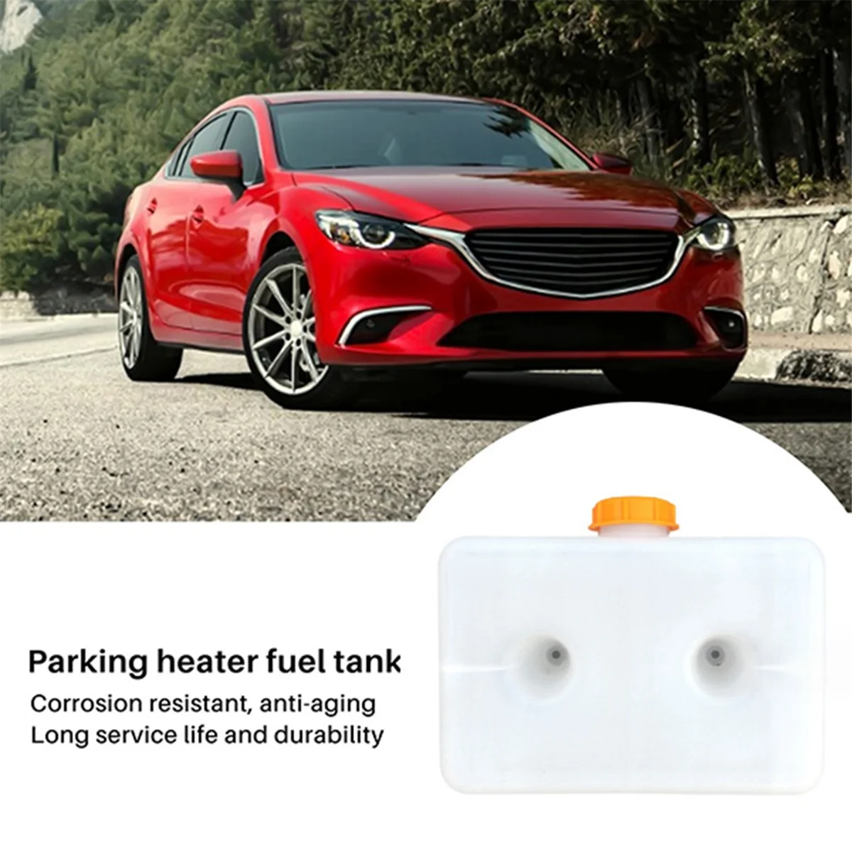 5L Plastic Air Parking Heater Fuel Tank 2 Hole Oil Storage with Cover for Car Truck Caravan Fuel Oil Tank