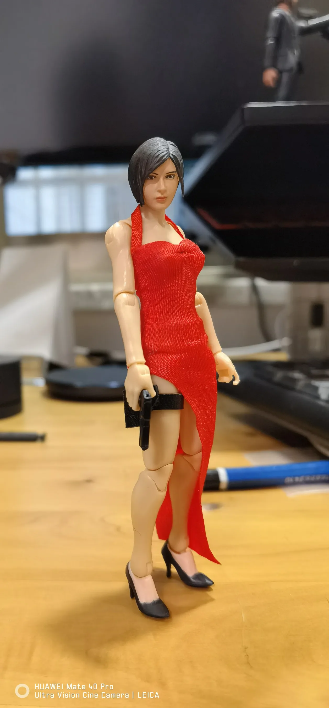 3.75 inches 1/18 Scale female clothes red black dress fit action figure dolls