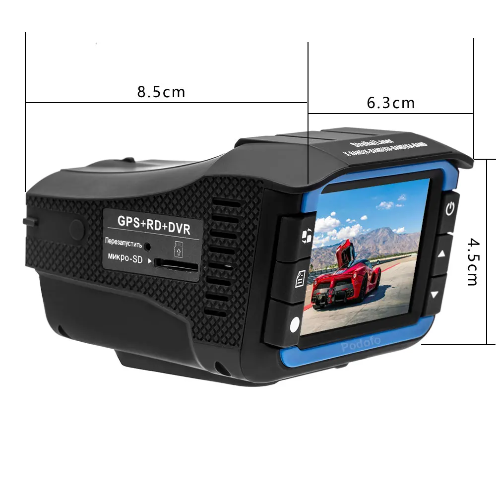 

Englinsh/Russian 2 in 1 Driving Car Recorder Speeding warning Electronic Dog GPS Tracker Dashcam Car DVR Camera