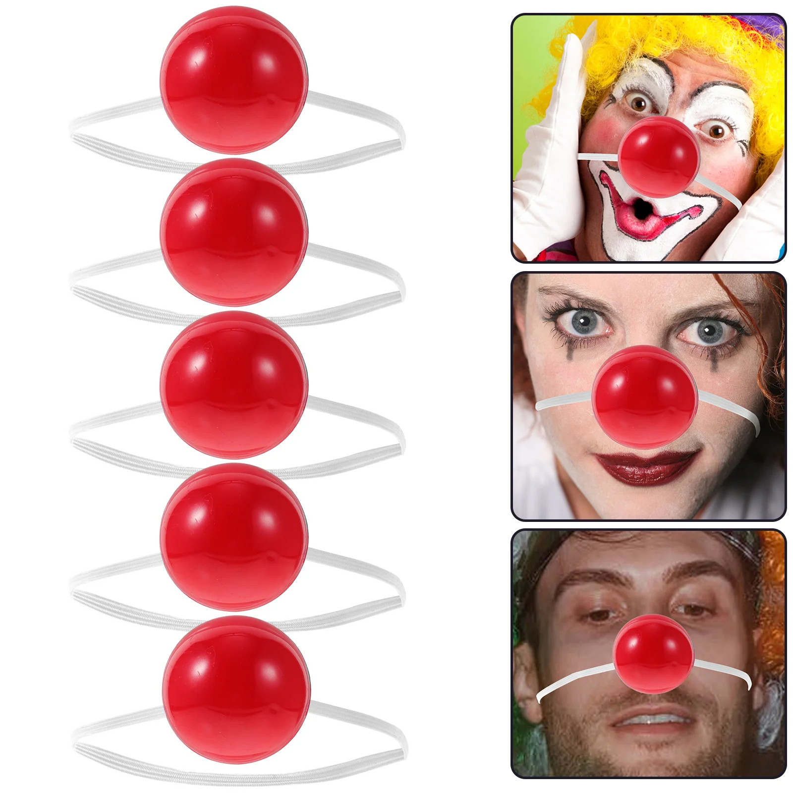 Red Circus Clown Nose LED Accessories Reindeer Flashing Child Halloween Costumes for Adults