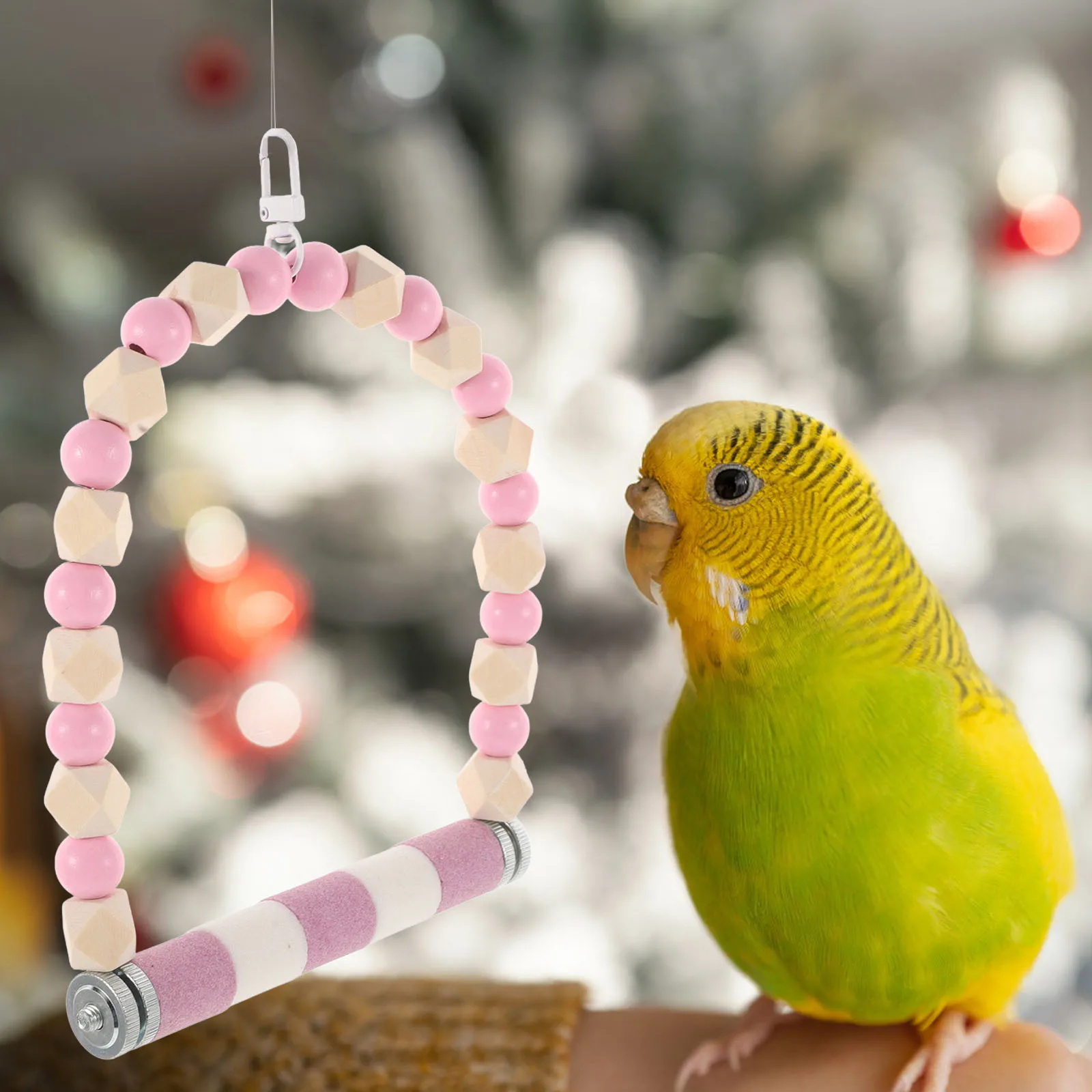 

Bird Perch Parrot Stand Durable Material Home Decor Attracts Attention Increases Curiosity Stable Fixation Chewing Playing