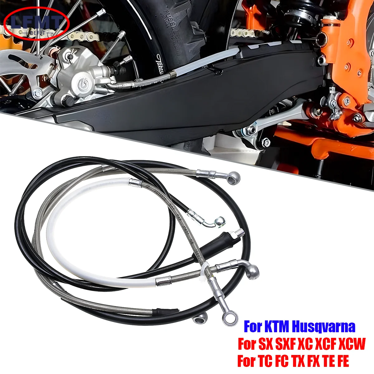 For Husqvarna TC FC TE FE TX FX Motocross 10mm Front And Rear Brake Hose Hydraulic Oil Line For KTM SX XC EXC SX-F XC-F EXC-F