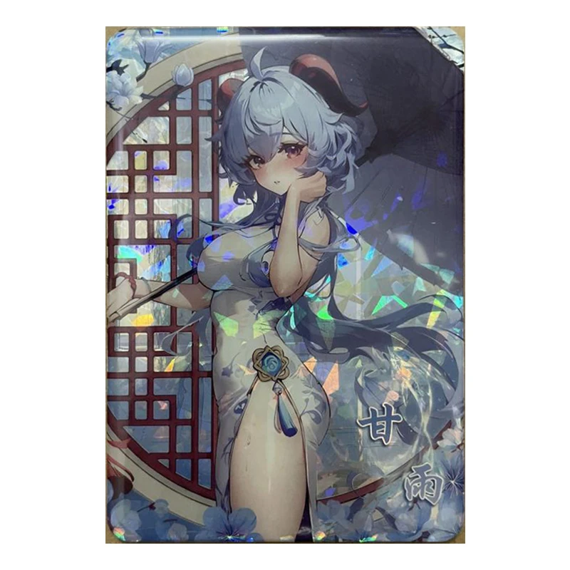 Anime Goddess Story Rare Collectible Card Kamisato Ayaka Keqing Yae Miko Himeko Ganyu Yelan Yoimiya Toy for boy Birthday Present