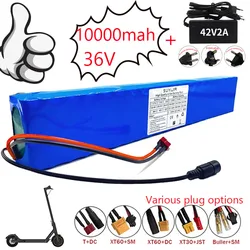 36V 10S4P 10Ah 18650 lithium-ion battery, 42V 10000mAh battery pack, original high-power battery, built-in BMS protection