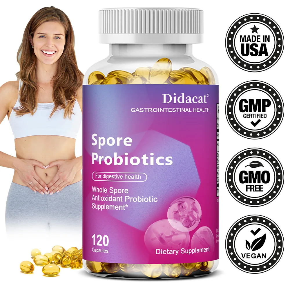 Kompleks probiotyków sporowych - przeciwutleniacz, wspomaga trawienie i odporność, poprawia zdrowie trawiennego, suplement dzienny - unisex