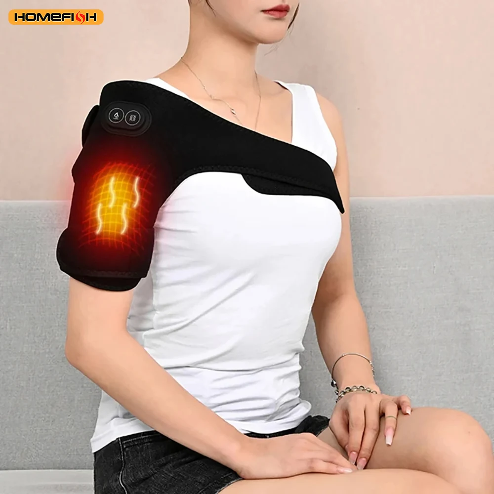 Smart Heated Massage Brace for Shoulder - Support with Graphene Heating & Pulse Vibration for Joint & Muscle Massage image 6