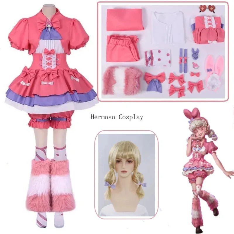

Cosplay Game Lily Barrier Cheerleader Cosplay Costume Wig Uniform Pink Lolite Dress Women Halloween Carnival Roleplay Outfits