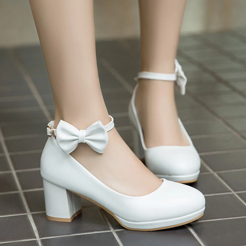 Princess Kids High Heel Shoes Glitter Children Leather Dance Shoes Bow Girls Teenager Elegant Wedding Shoes
